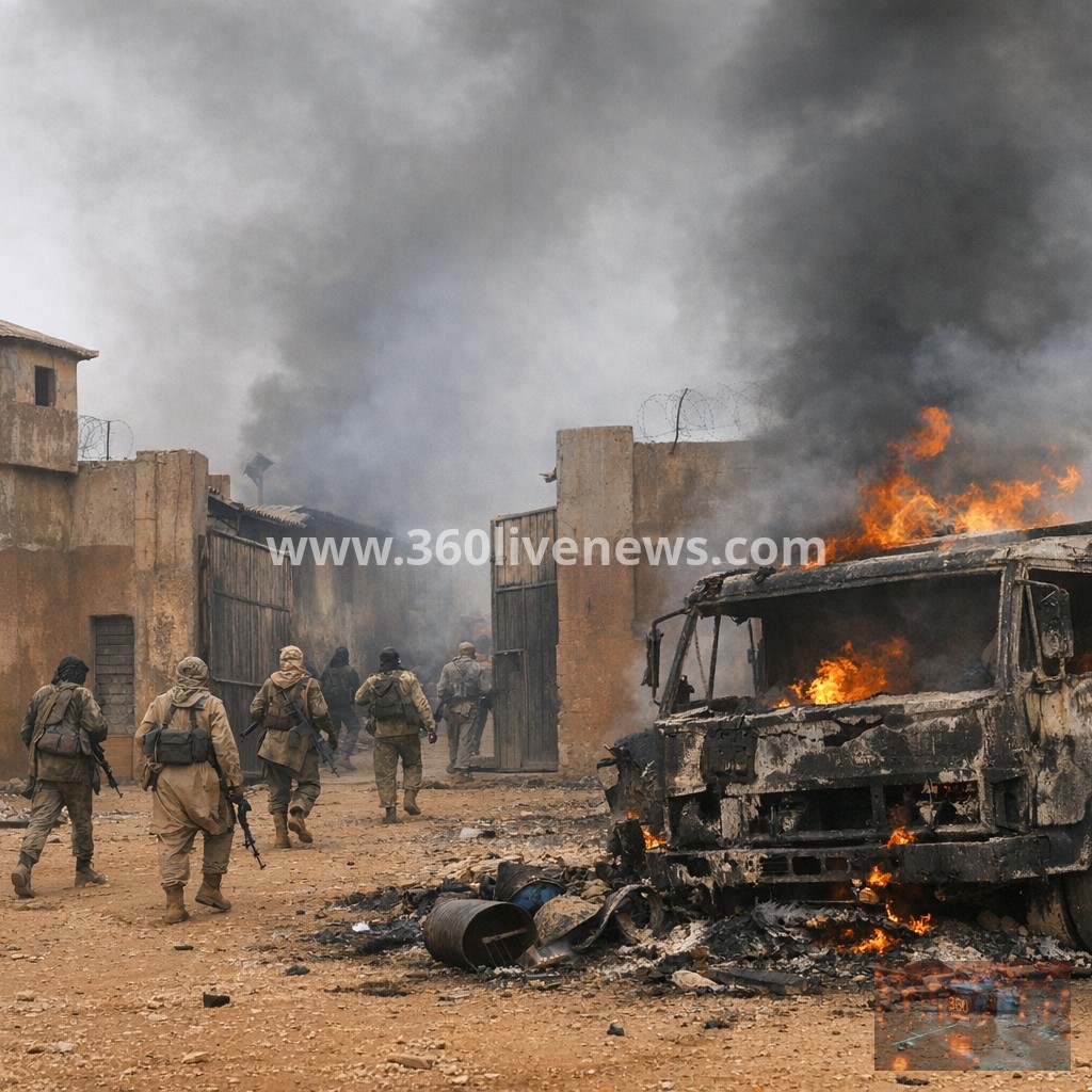 Mali fighters storm prison near Bamako and burn food trucks