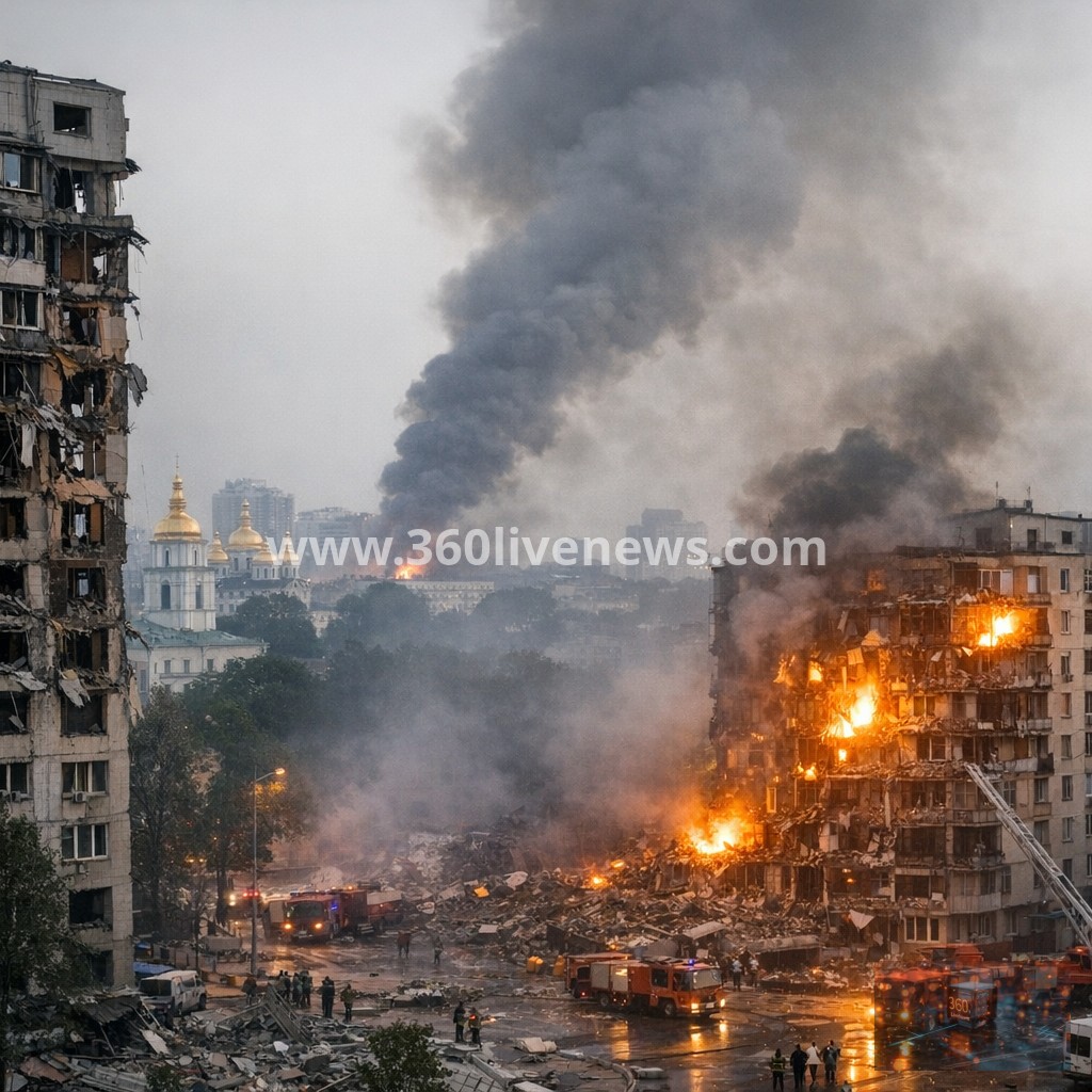 Russian missile attack hits Kyiv after retaliation warning
