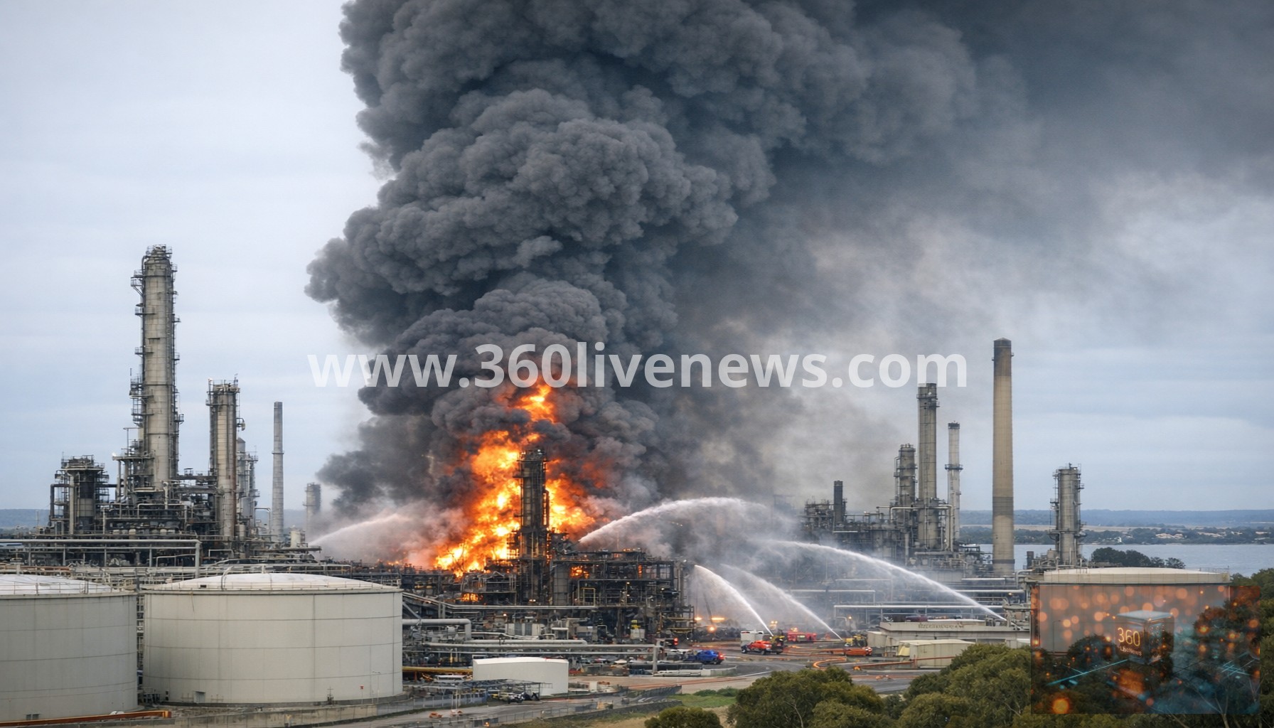 Major fire at Geelong oil refinery reduces fuel production but no rationing planned