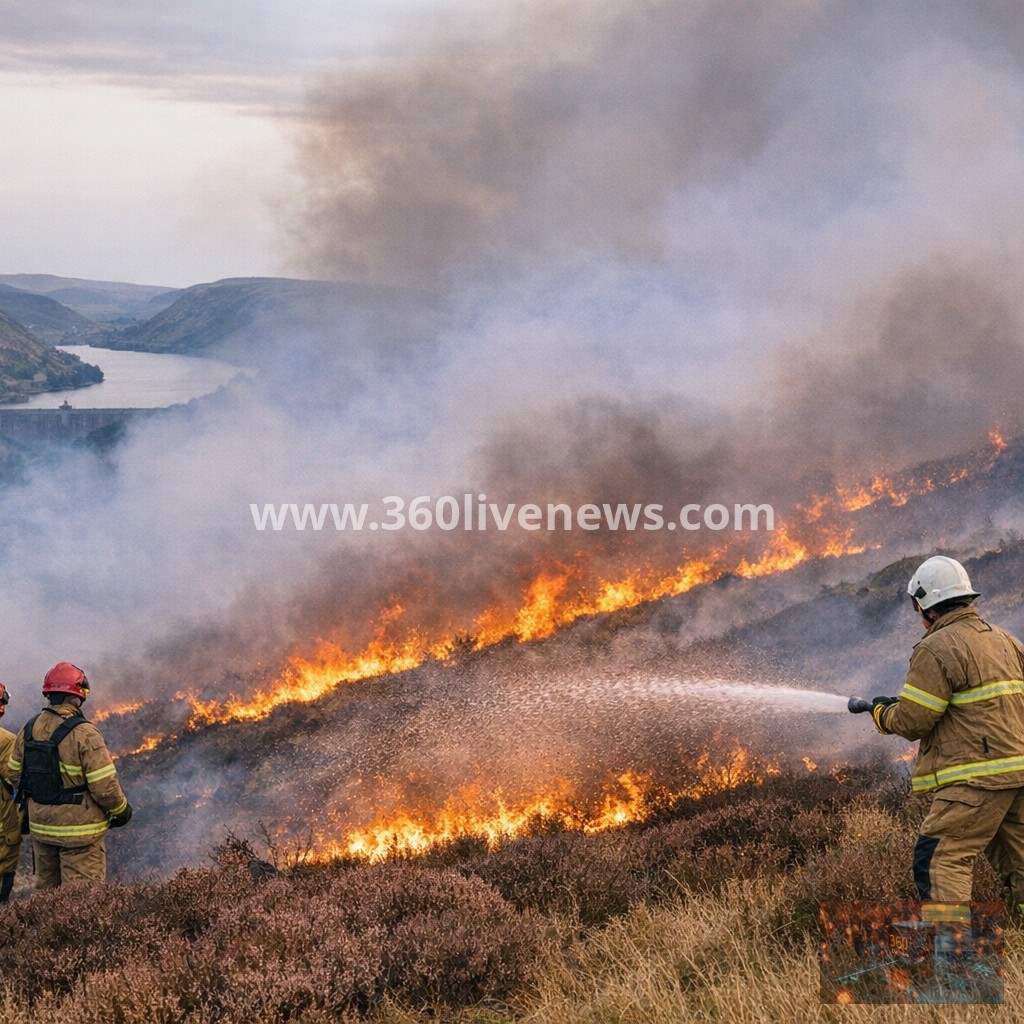Wildfires continue to burn in mid-Wales beauty spots