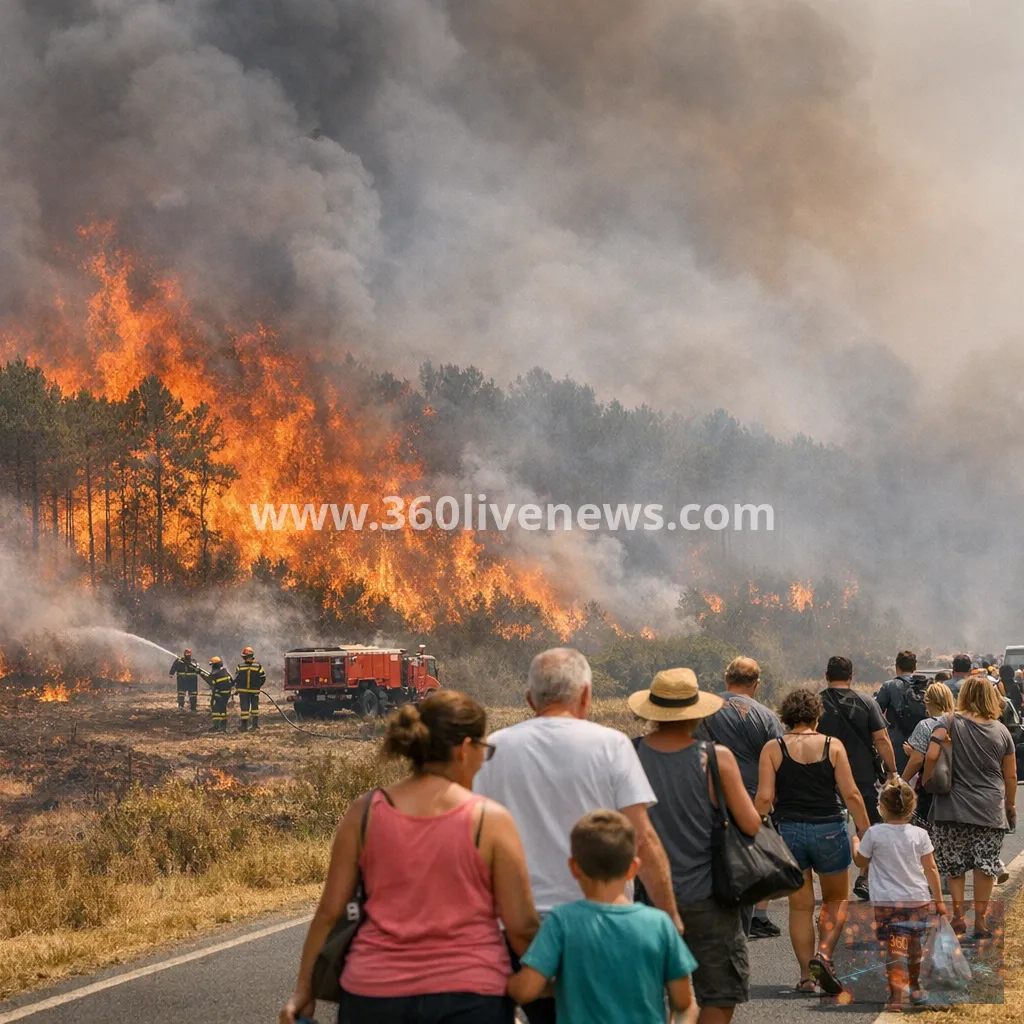 France's Landes forest wildfire forces evacuations as more than 1,100 hectares burn