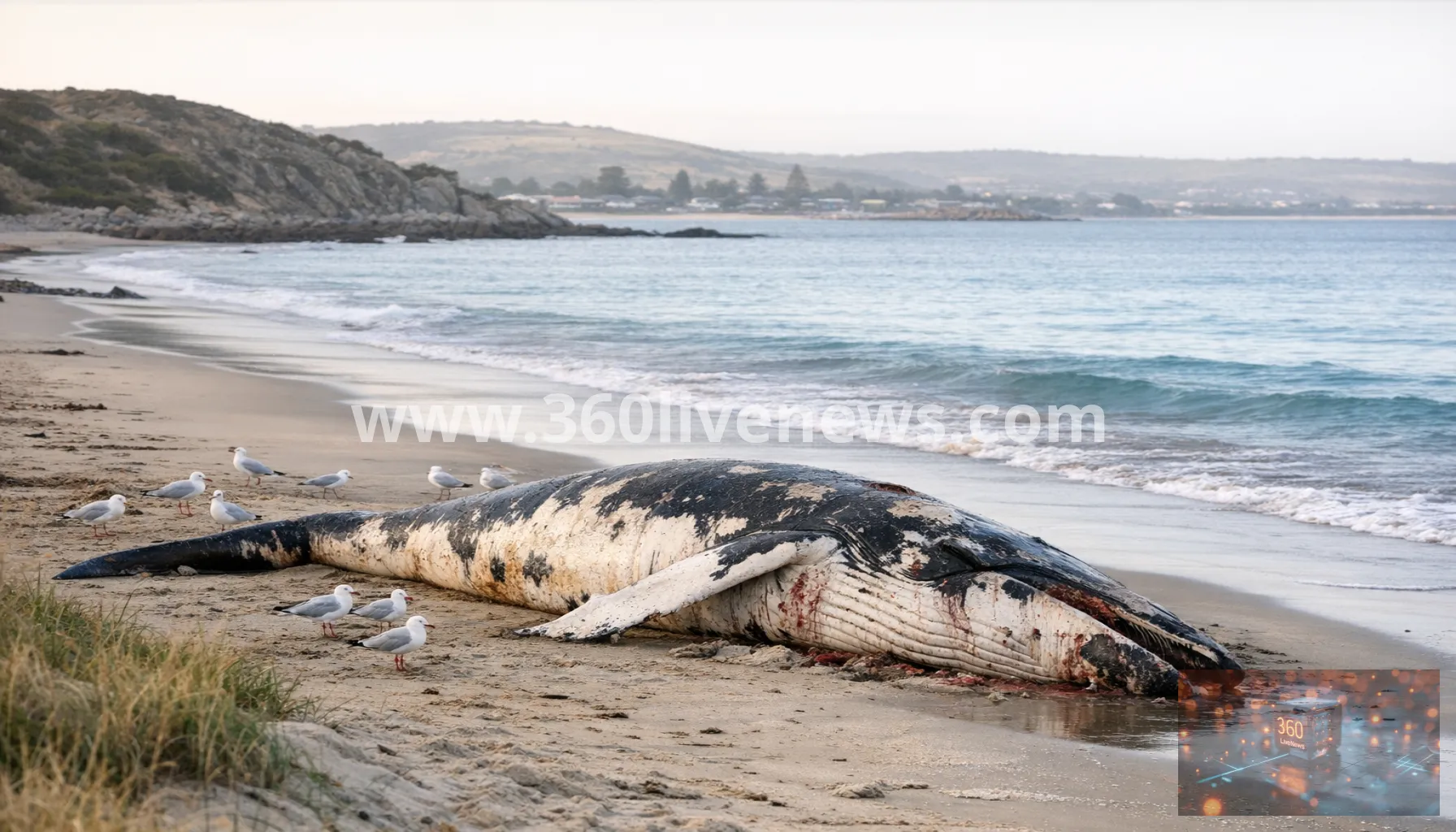Juvenile whale carcass on South Australia beach to be tested for bird flu