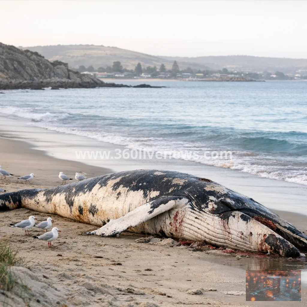 Juvenile whale carcass on South Australia beach to be tested for bird flu