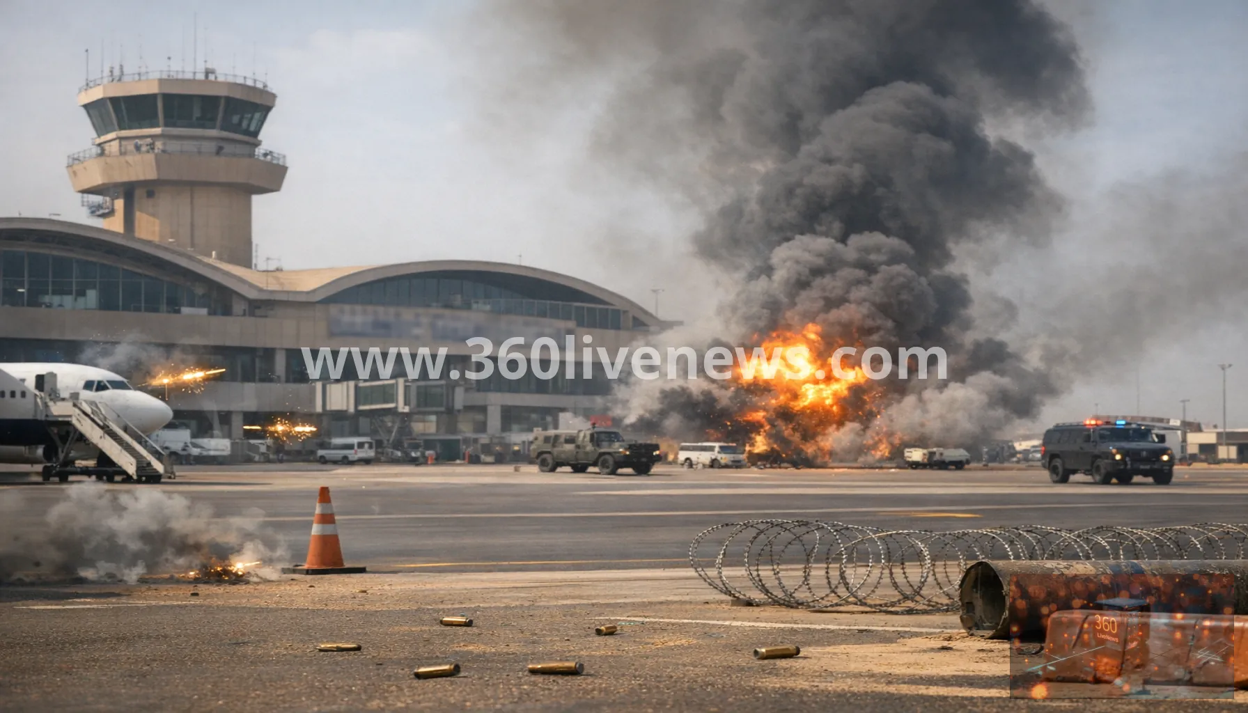 Gunfire and explosions reported at Niamey airport in Niger