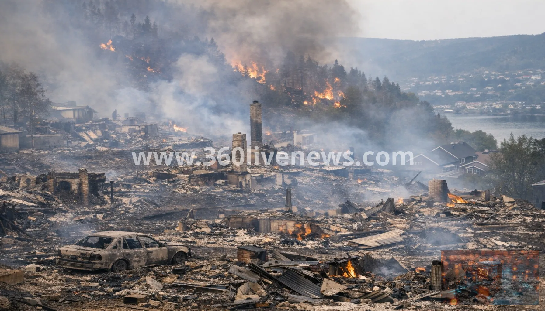 More Than 100 Homes Destroyed as Wildfire Burns Out of Control in Drammen, Norway