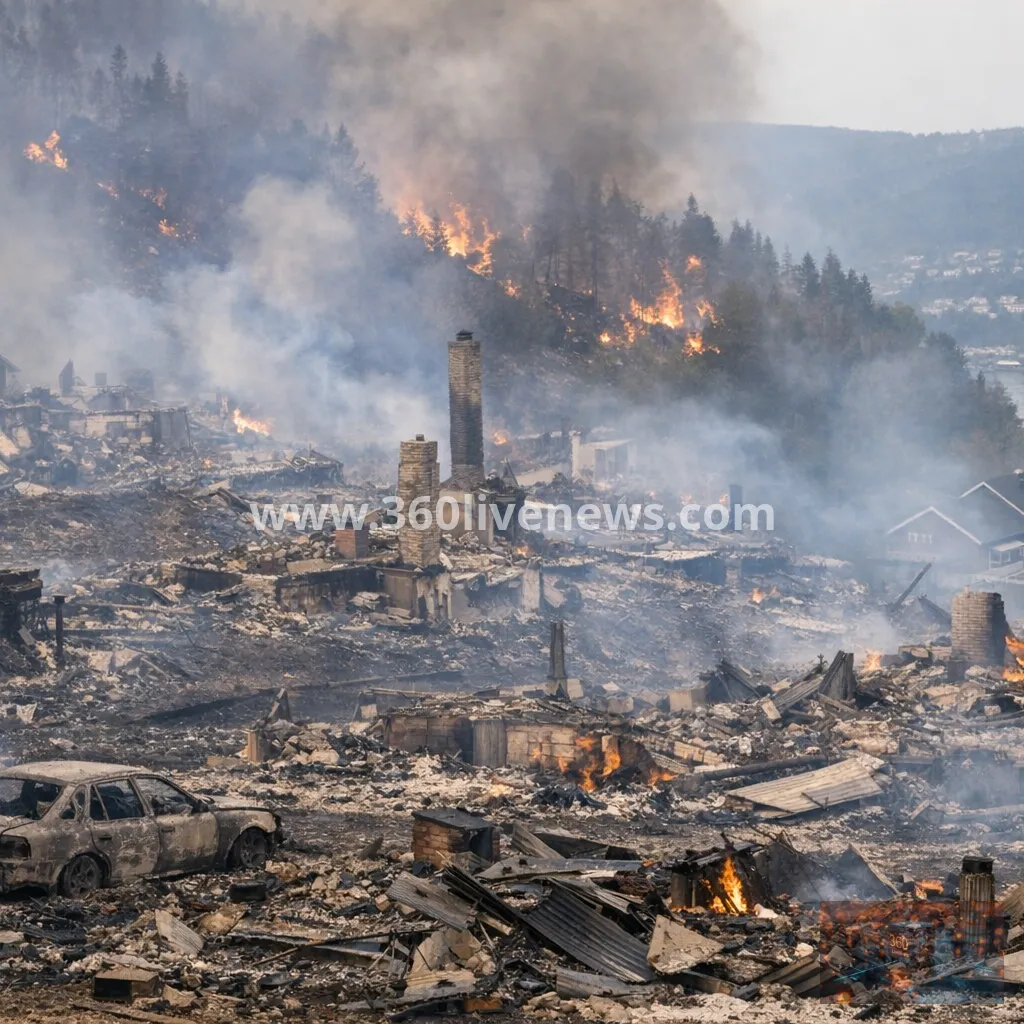 More Than 100 Homes Destroyed as Wildfire Burns Out of Control in Drammen, Norway