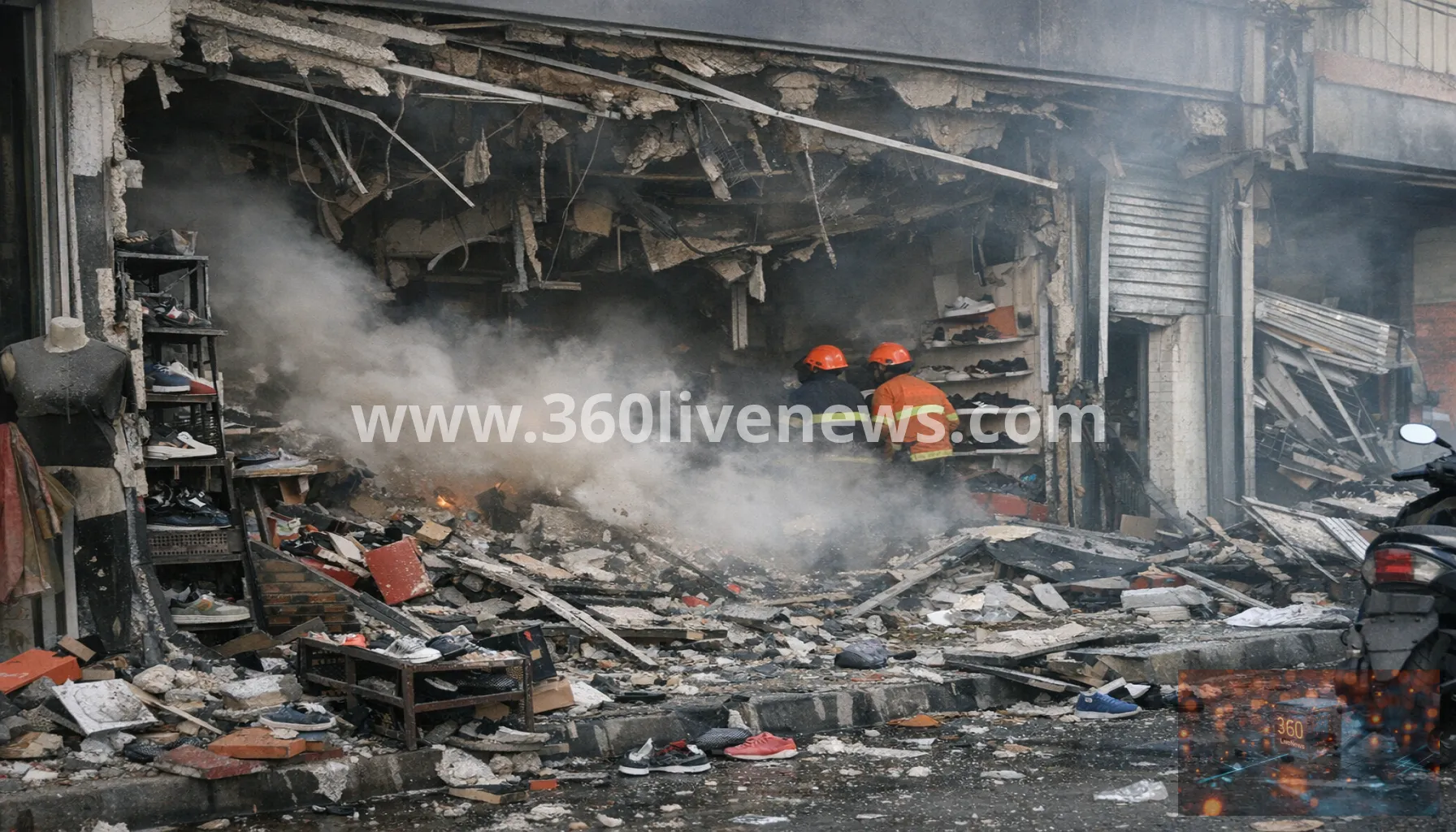 Explosion tears through sneaker shop in Surabaya, hospitalising five
