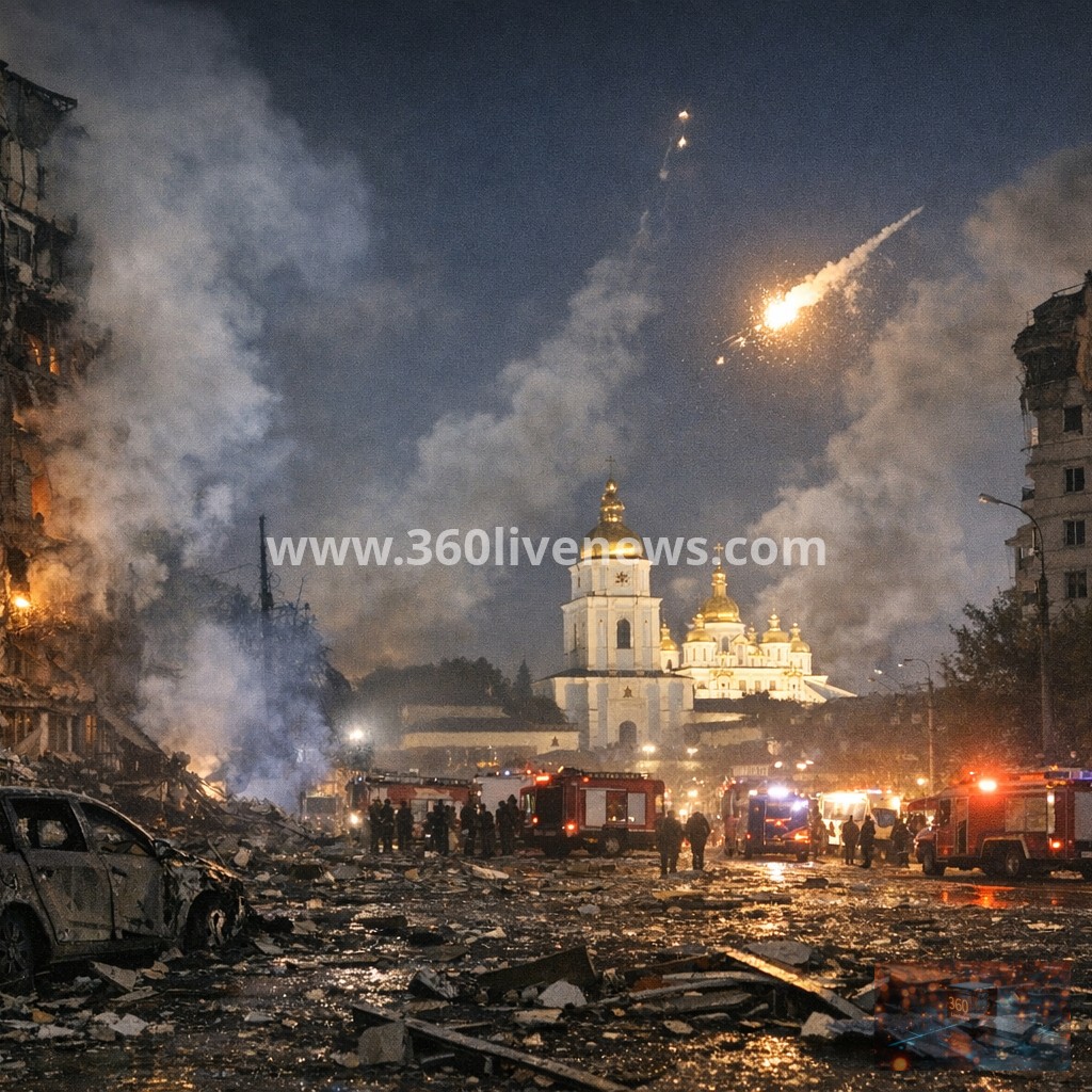 Ukraine: Overnight Russian barrage on Kyiv kills at least one and injures 16