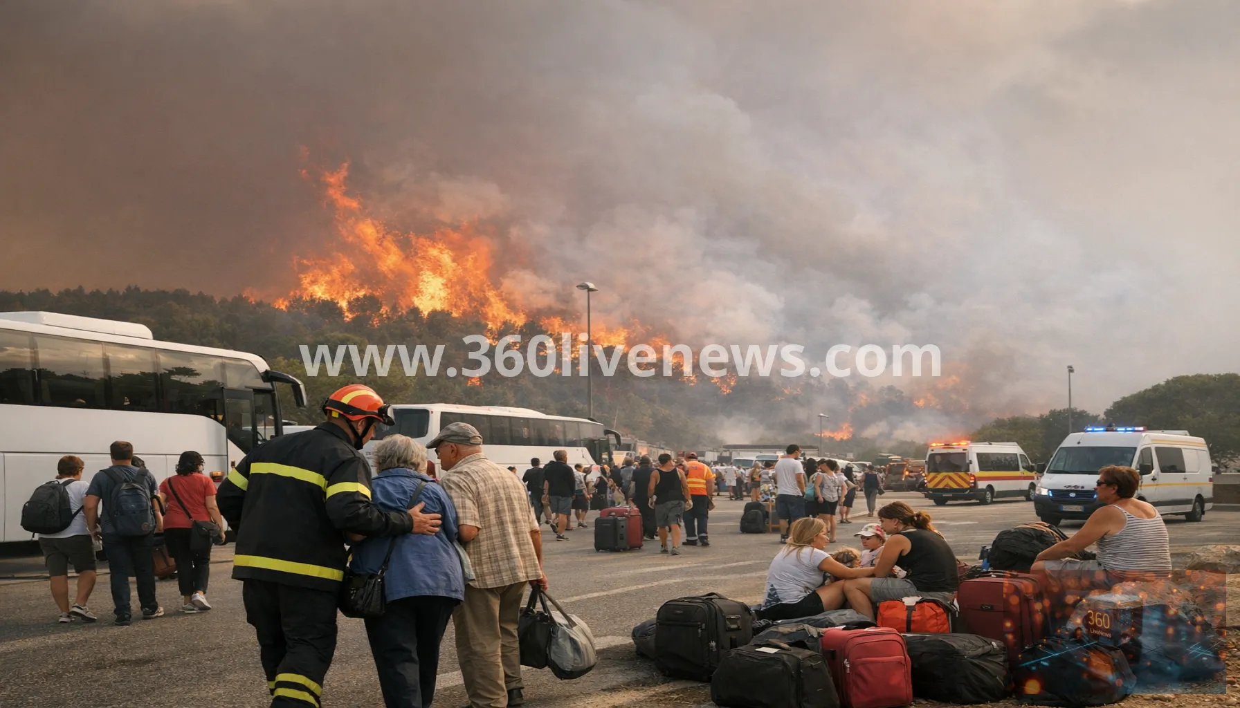 Mass wildfires force evacuations in France and Spain as emergency response expands