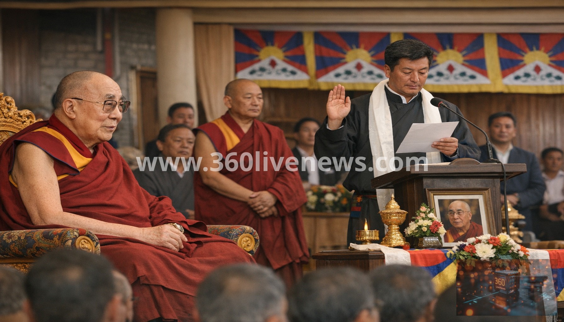 Dalai Lama attends Tibetan exile government swearing-in in India