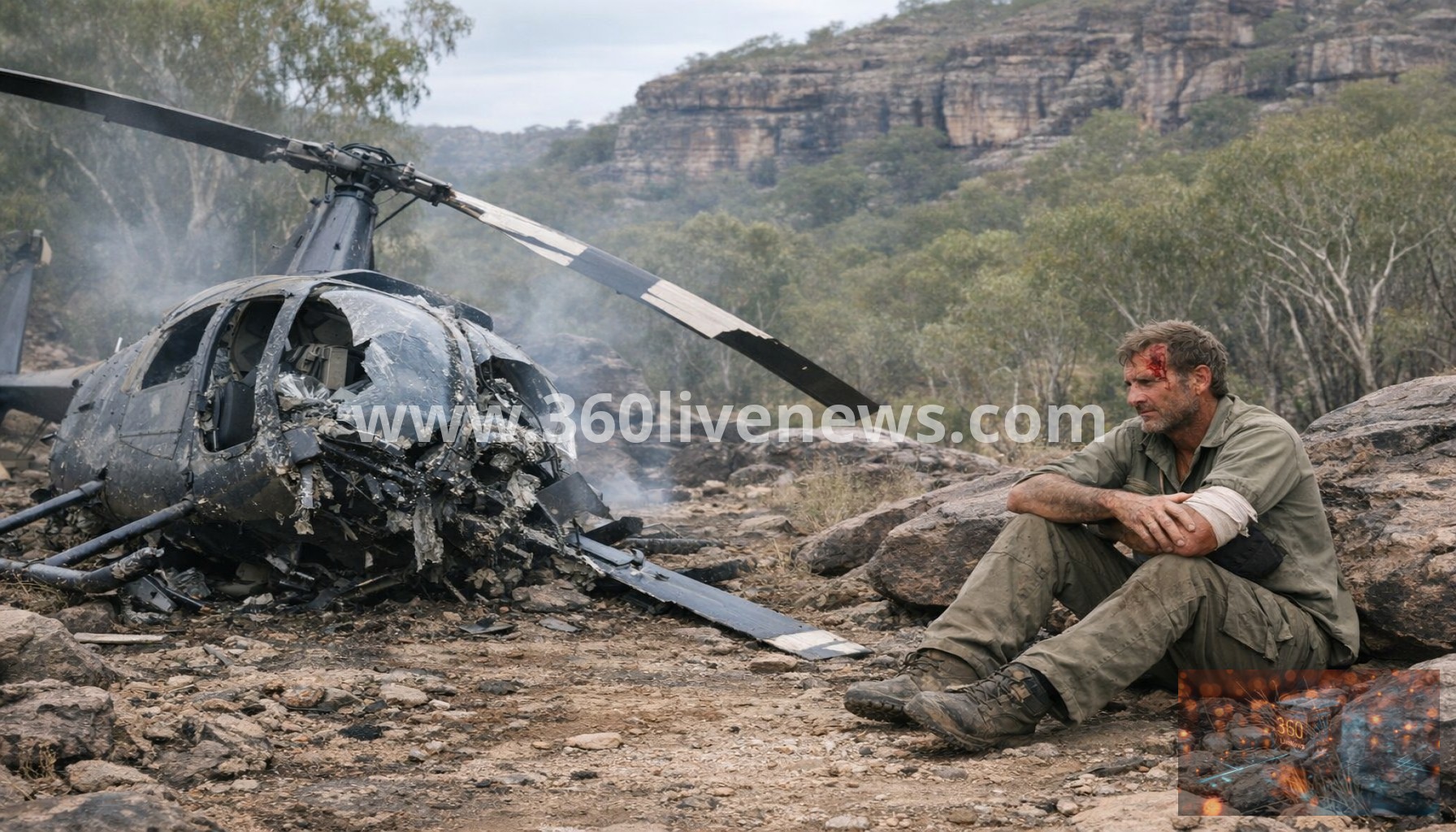Ranger Fred Hunter survives helicopter crash in Kakadu National Park during feral animal control operations