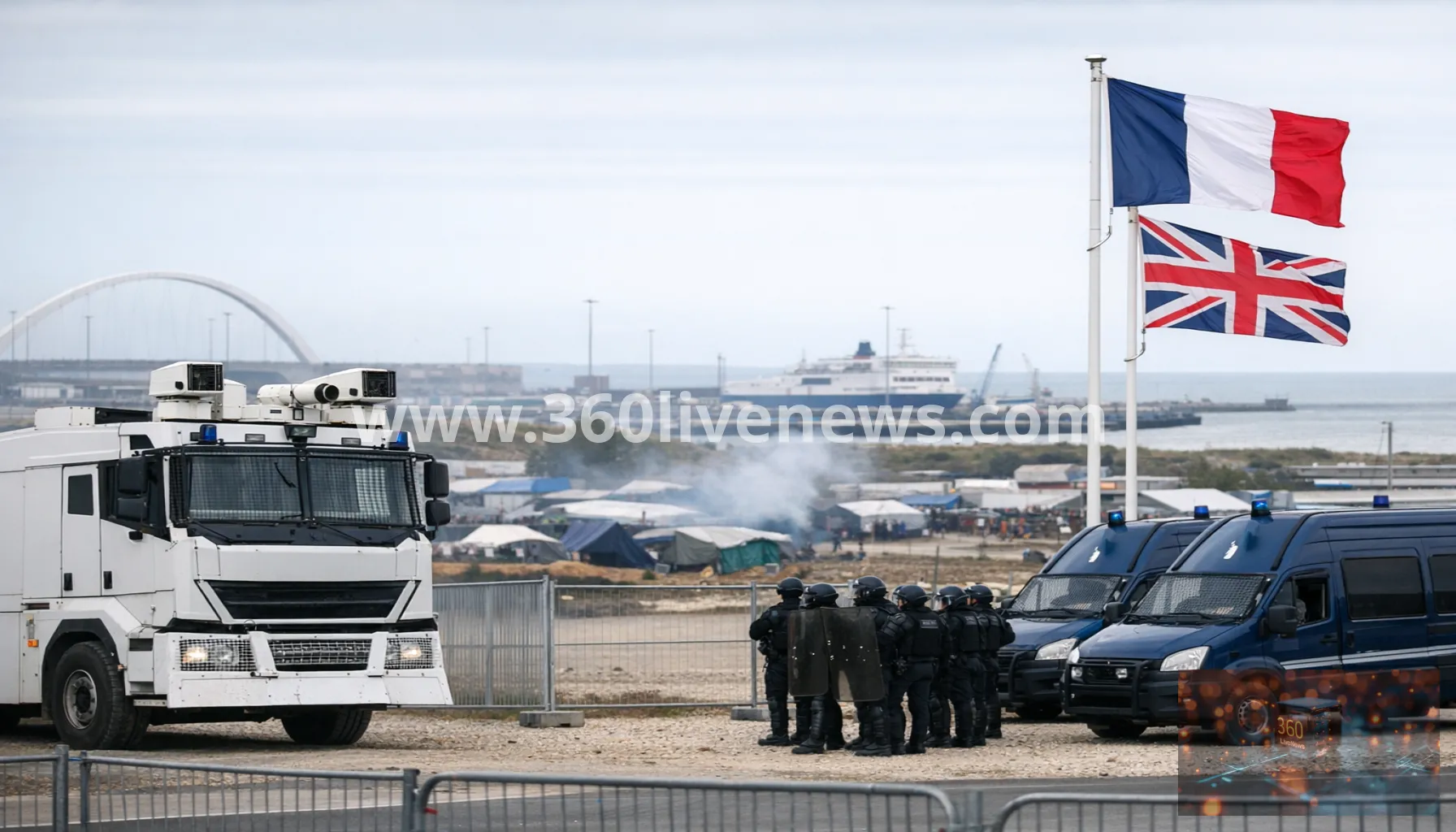 French riot police authorised to use water cannon in UK-funded Calais migration operation