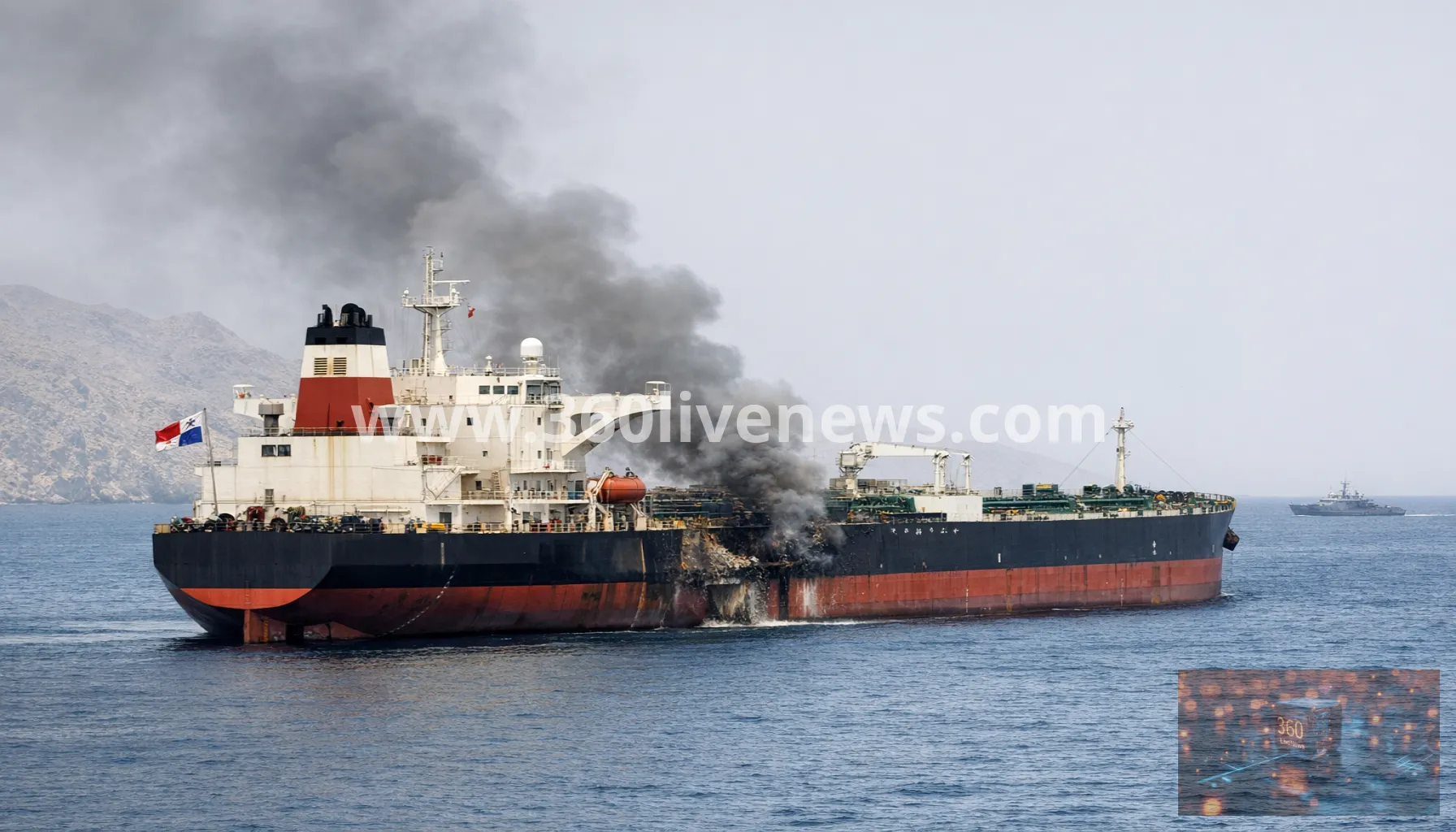 Oil tanker struck in the Strait of Hormuz, crew reported safe