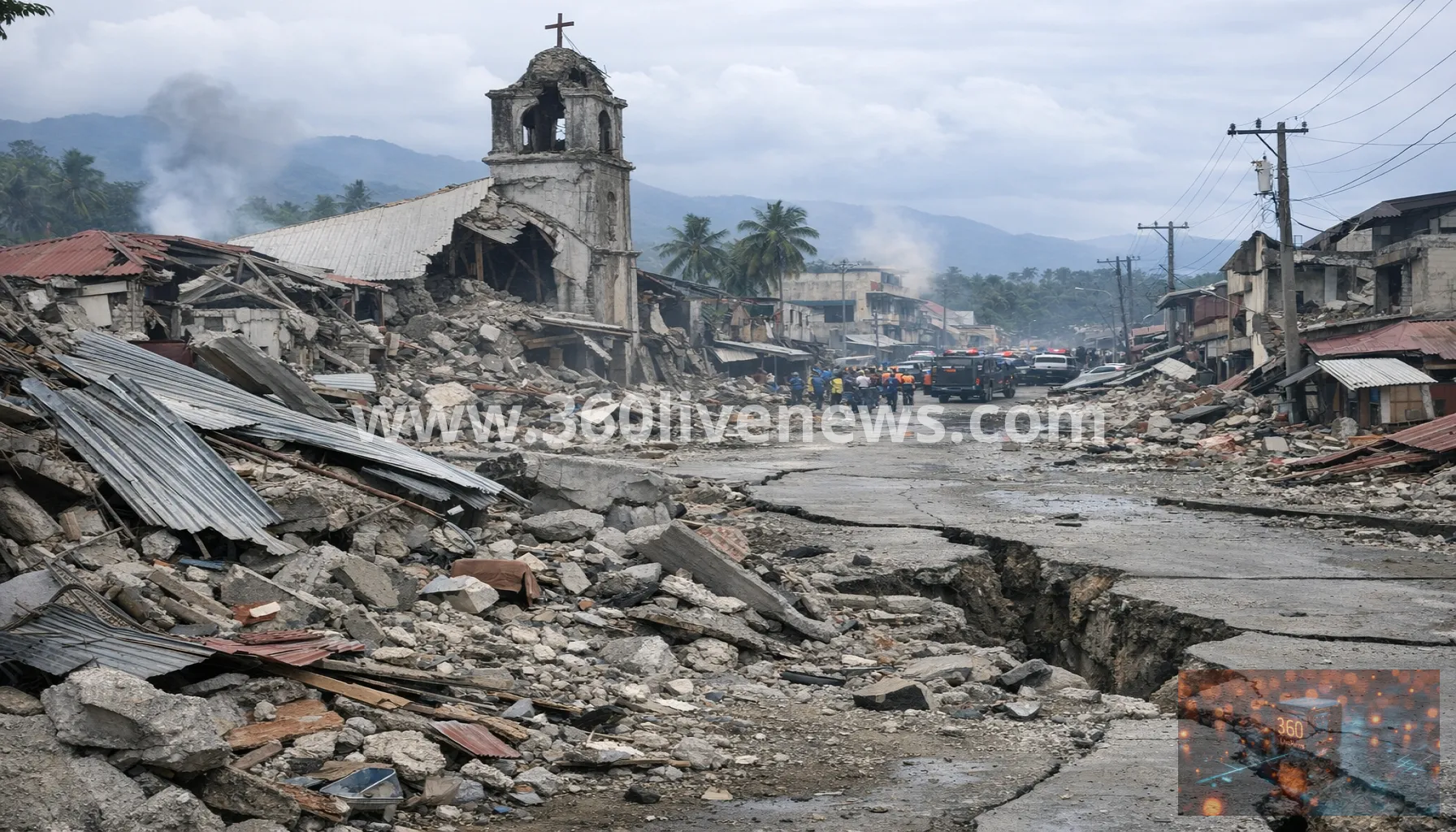 Hundreds of aftershocks hit southern Philippines after magnitude 7.8 quake