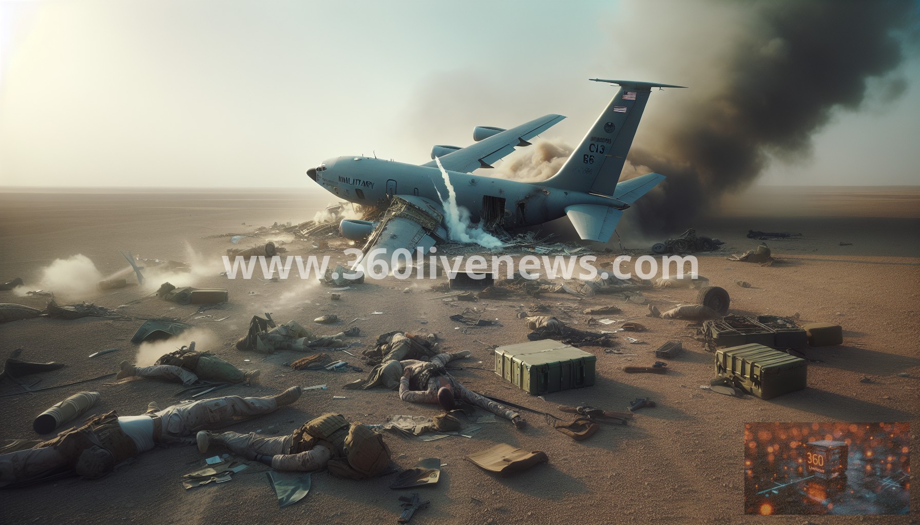 US military KC-135 refuelling aircraft crashes in western Iraq after suspected mid-air collision, rescue efforts underway