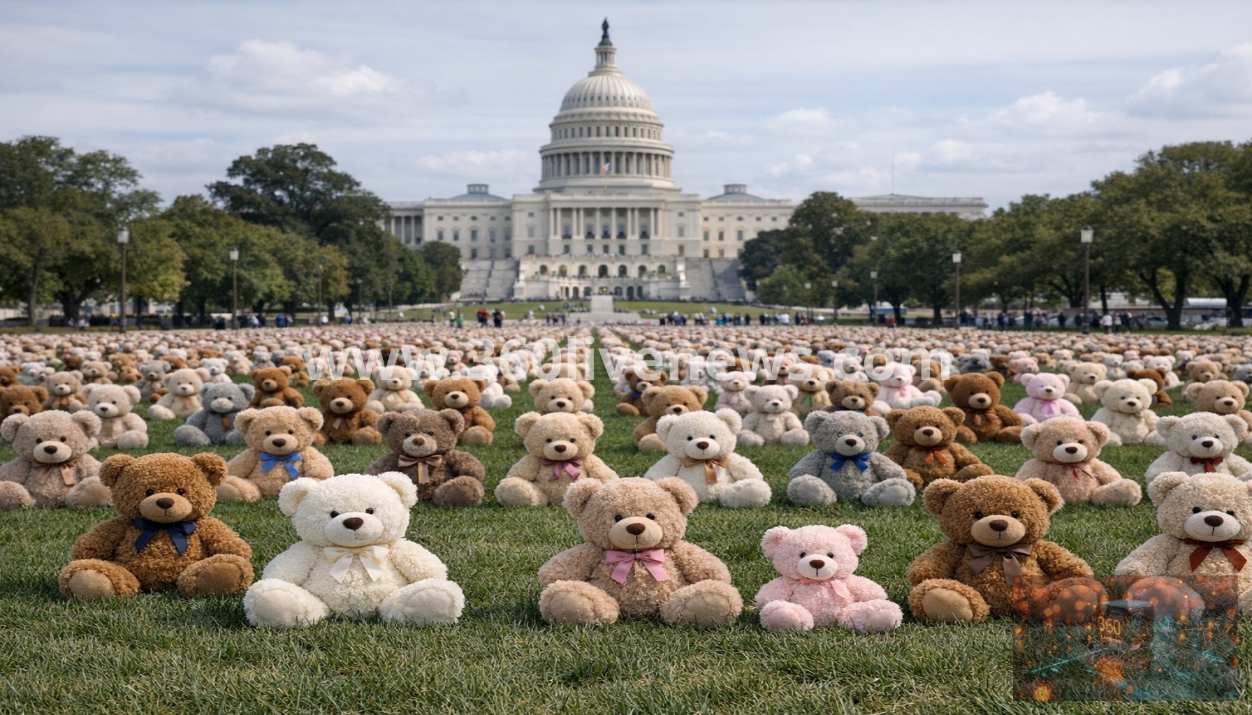 20,000 teddy bears displayed in Washington to highlight abducted Ukrainian children