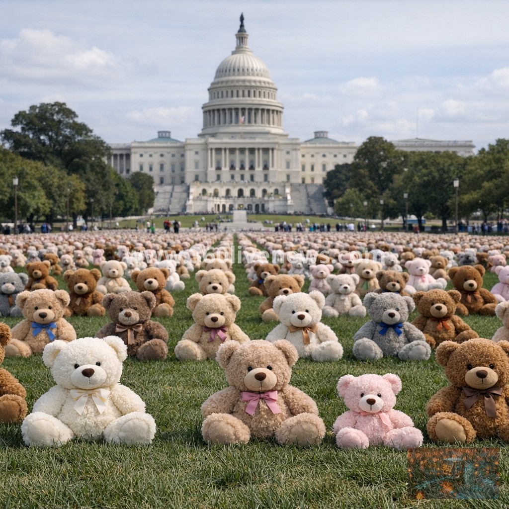 20,000 teddy bears displayed in Washington to highlight abducted Ukrainian children