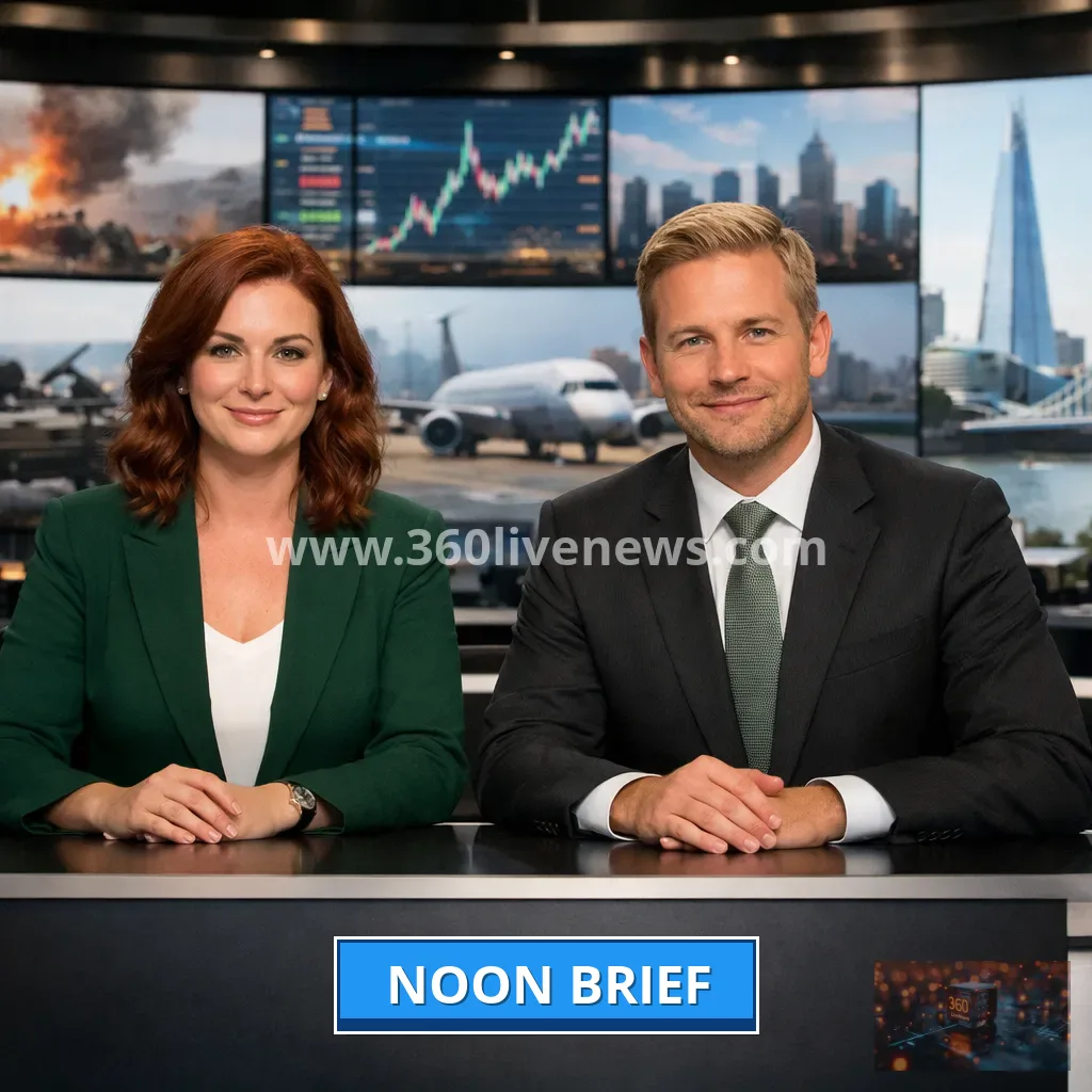360LiveNews Noontime News: Russia claims huge drone intercepts as Asia stocks slide and Heathrow warns on traffic