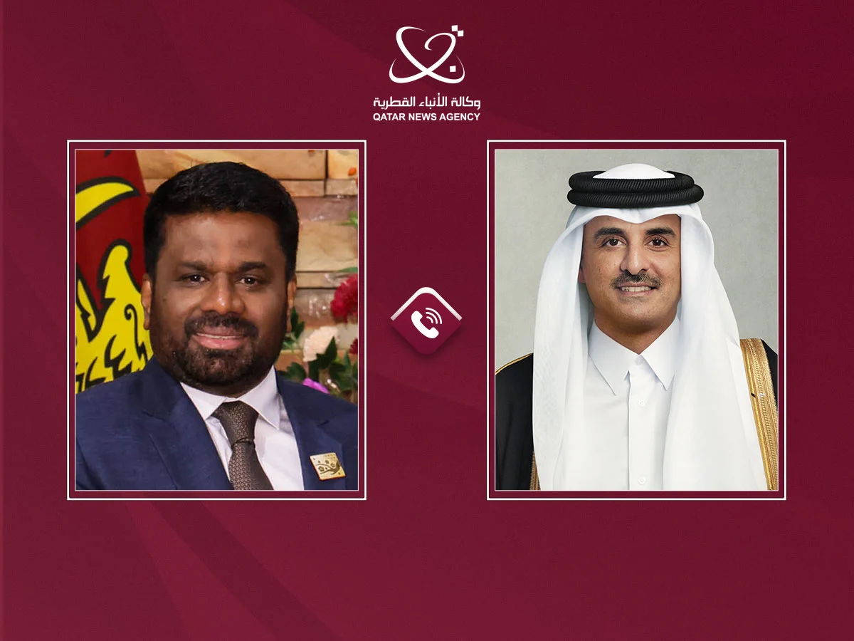 Qatar and Sri Lanka Discuss Regional Tensions and Iranian Aggression in Phone Call