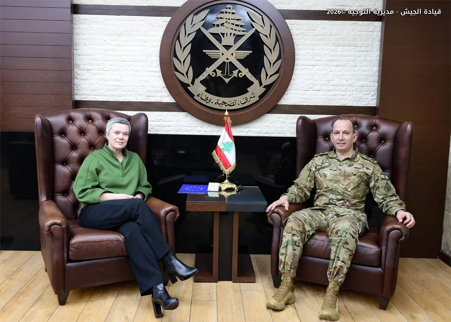 Lebanese Army Chief Meets EU Ambassador Amid Israeli Airstrikes Tensions