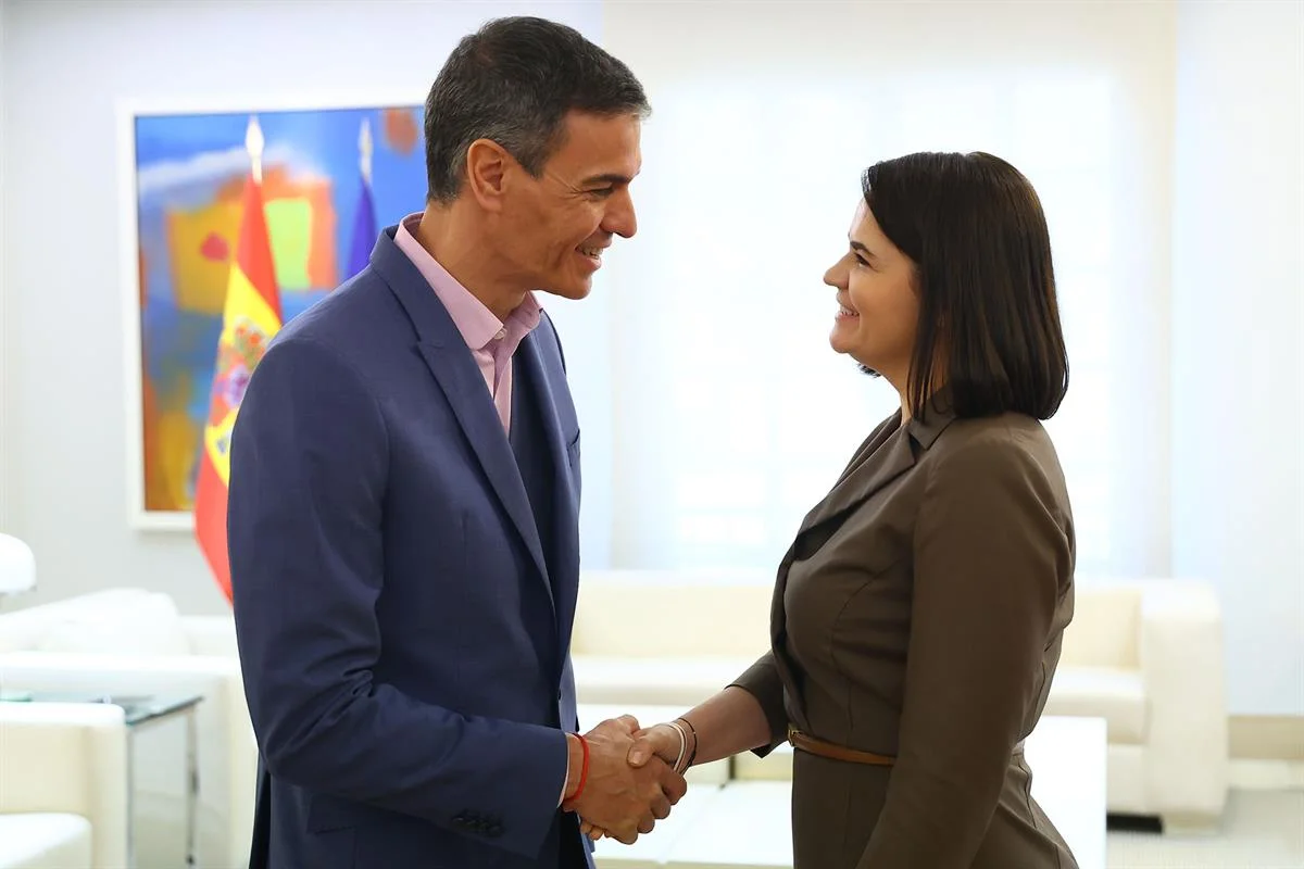 Spain's Sánchez Meets Belarus Opposition Leader to Support Democratic Goals and EU Sanctions