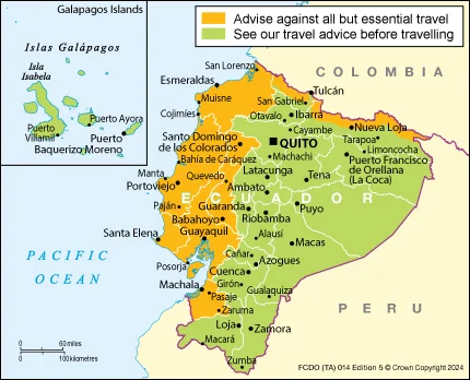 UK Advises Against Travel to Ecuador Amid Renewed State of Emergency and Violence