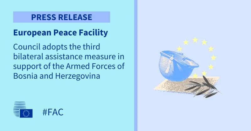 EU approves EUR 15 million aid package for Bosnia and Herzegovina armed forces