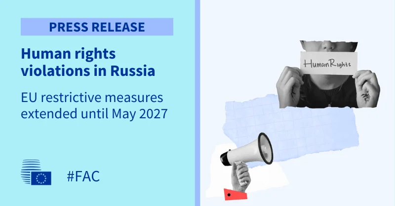 EU extends Russia human rights sanctions framework until 28 May 2027