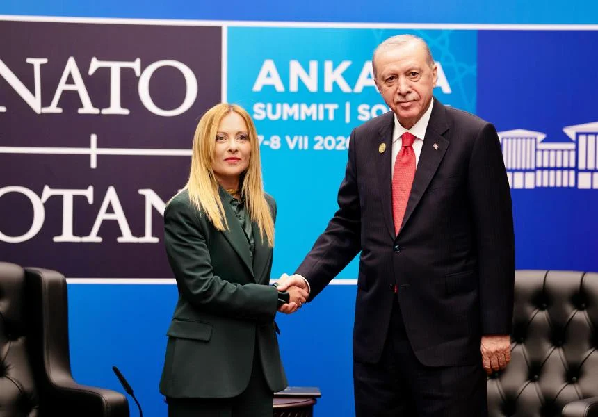 Meloni meets Erdoğan on NATO summit sidelines in Ankara