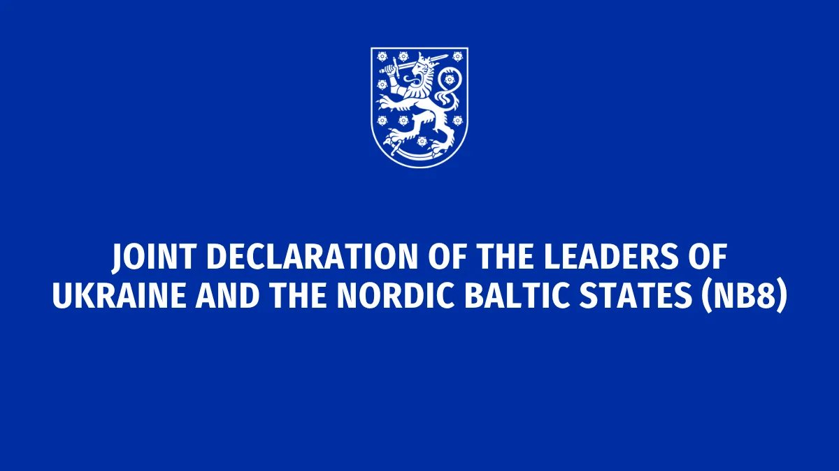 Ukraine, NB8 leaders pledge continued support, sanctions pressure and defence cooperation