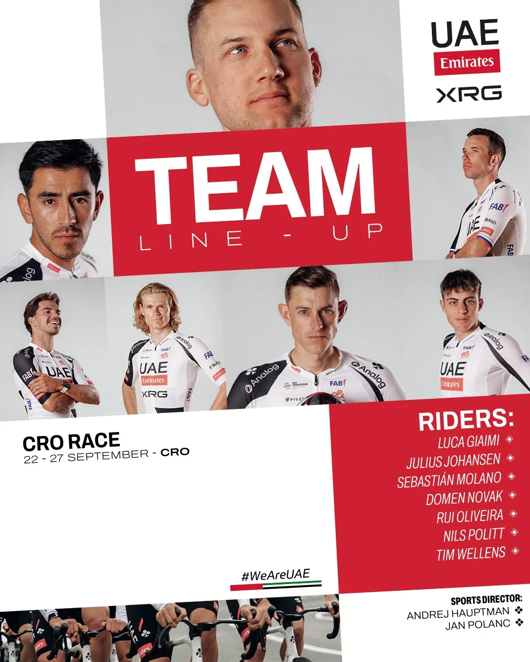 UAE Team Emirates-XRG names Tim Wellens to lead CRO Race title defence