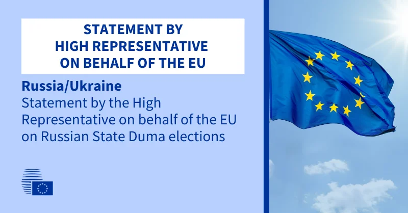 EU condemns Russia's 18-20 September State Duma elections and rejects vote in occupied Ukraine