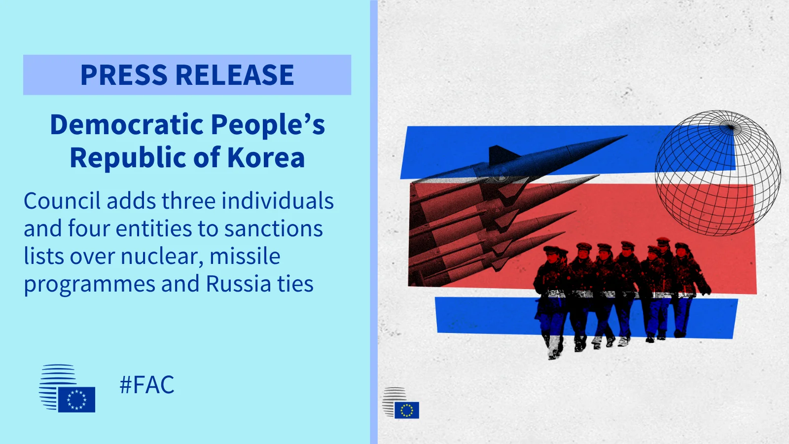 EU adds three people and four entities to DPRK sanctions list over Russia ties