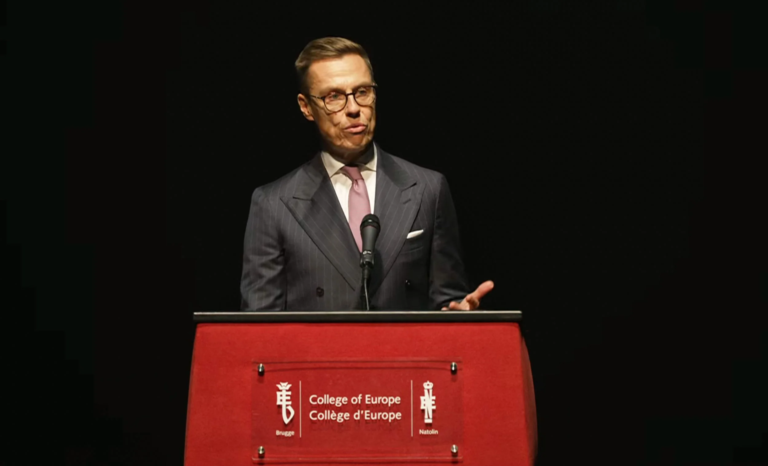 Finland's Stubb delivers Bruges address on Europe, war, democracy and AI