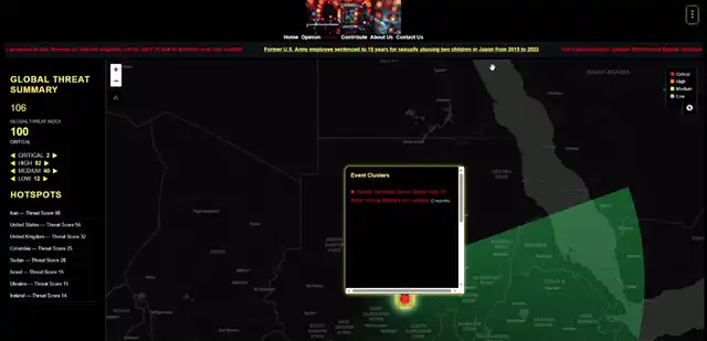 The Global Intelligence Radar in use